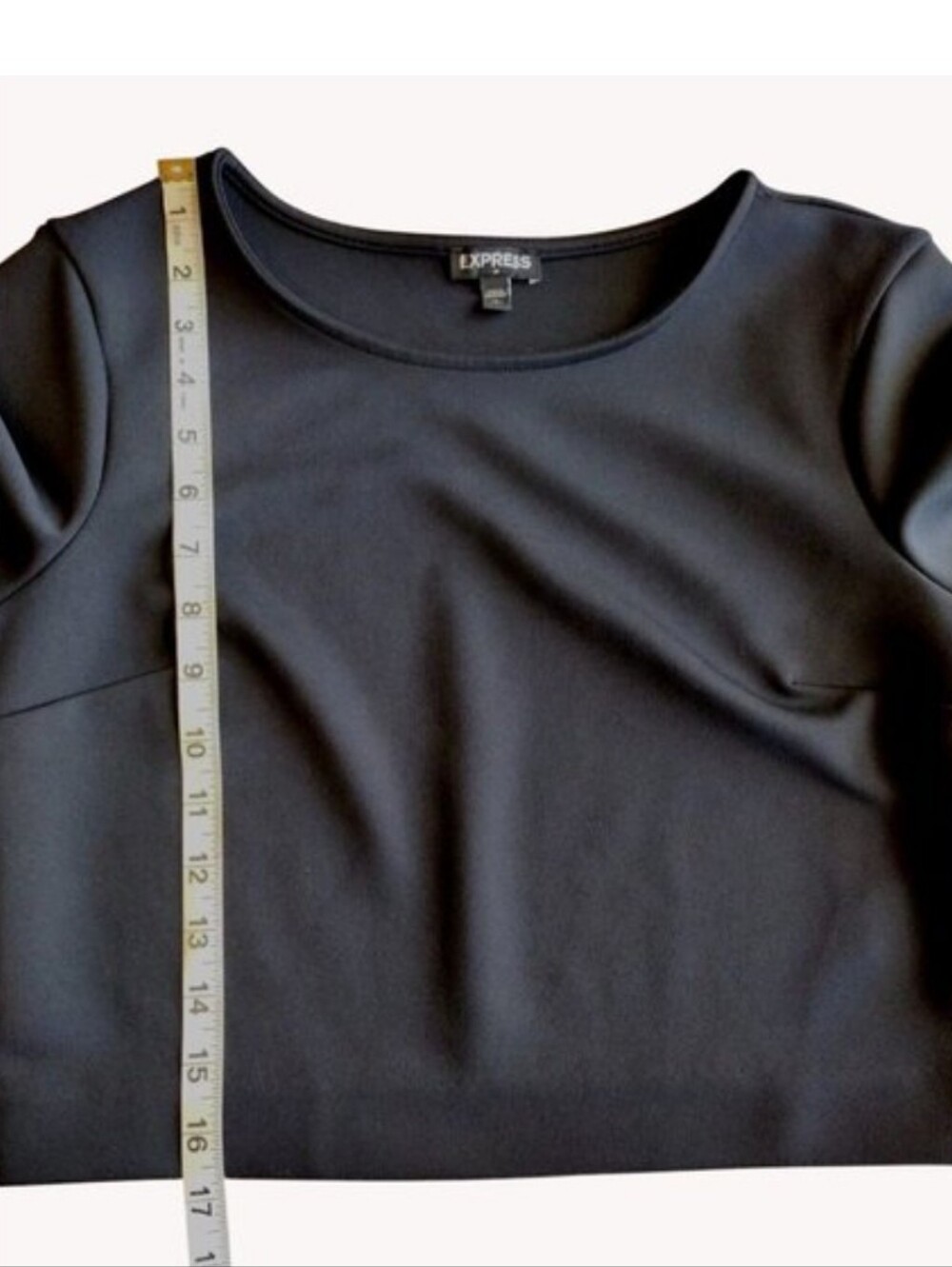 Express Top Small Cropped Knit Short Sleeve - Picture 5 of 9
